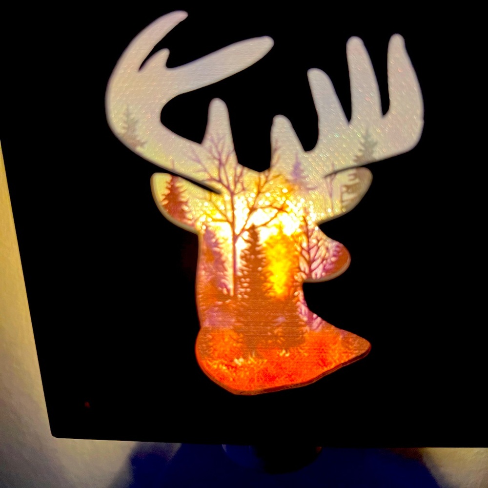 Roman Lights Deer Silhouette Night Light NIB